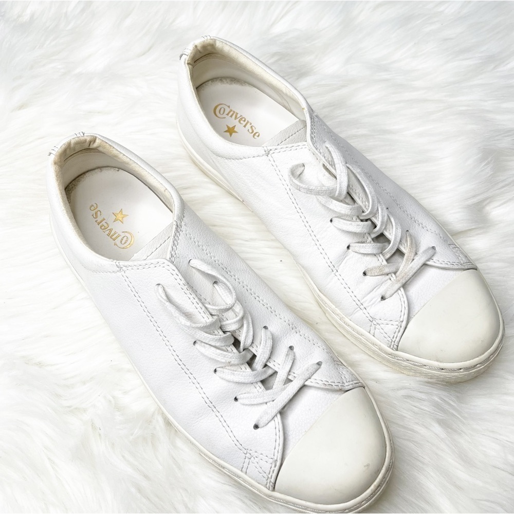 Converse White Leather Casual Sneakers Size Men's 6.5/ Women's 8